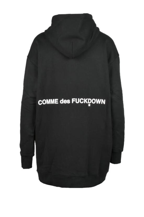  꼼데퍽다운 후드 티셔츠 검정색 후드 면 스웨트셔츠 - COMME DES FUCKDOWN