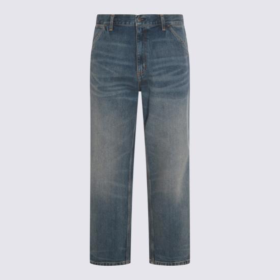 26FW 칼하트 WIP 스미스 데님 싱글 니 팬츠 I032024 014Q BLUE WORN
