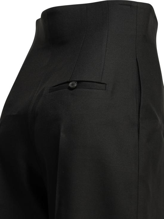 26FW 케이트 카라 와이드 레그 코튼 트라우저 3190582200 Black - KHAITE