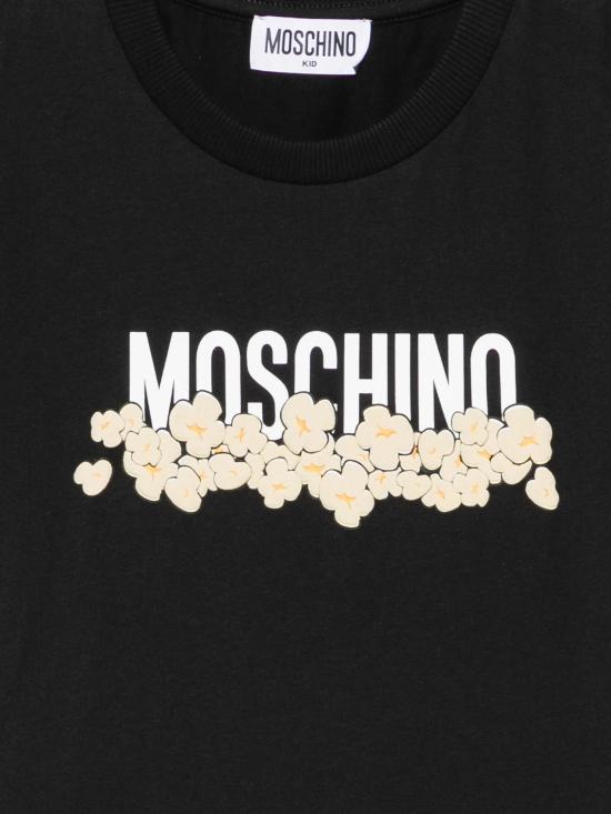 26FW [키즈] 모스키노 티셔츠 H6M058LAA20 60100 Nero - MOSCHINO