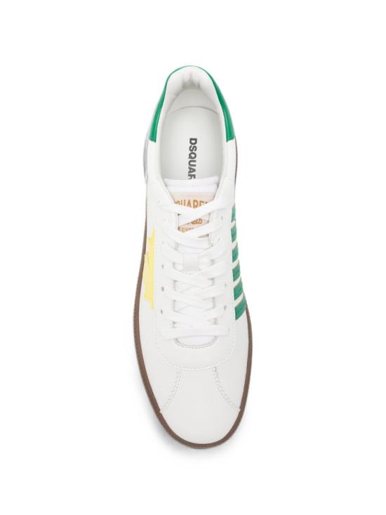 26SS 디스퀘어드2 라벨 스니커즈 SNM0468 18908701M1909 Whie green yellow - DSQUARED2