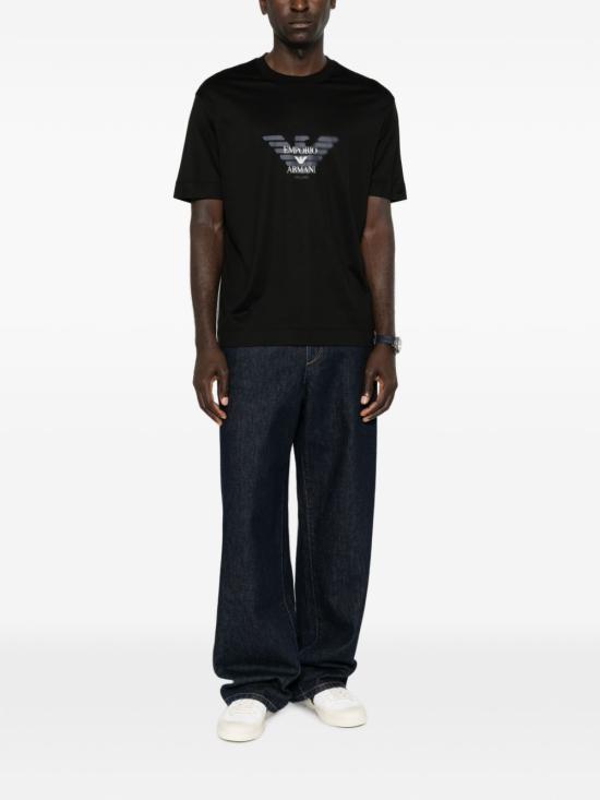 26FW 엠포리오 아르마니 반팔 티셔츠 EM006765 AF10017UC001 BLACK - EMPORIO ARMANI