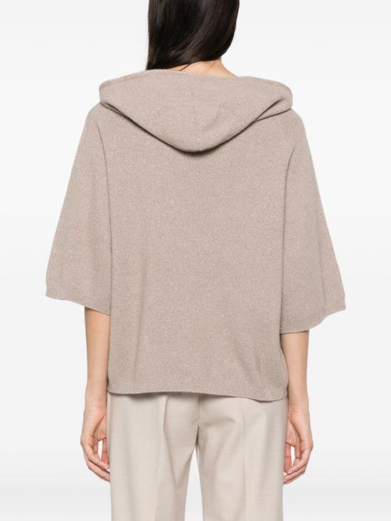 26FW 파비아나 필리피 후드 티셔츠 MAD216F402 M3330165 BROWN - FABIANA FILIPPI