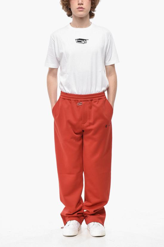  오프화이트 스트레이트 팬츠 OMCJ002S21FAB0012510 Red - OFF WHITE