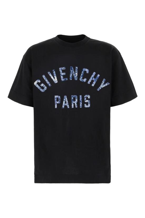 26FW 지방시 반팔 티셔츠 BM71NK3YUG 012 BLACK BLUE