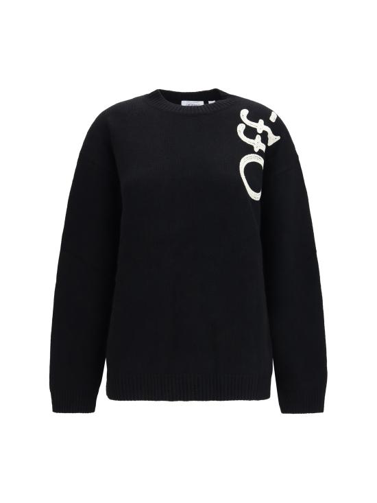 26FW 오프화이트 스웨터 2FE00534T W043 BLACK