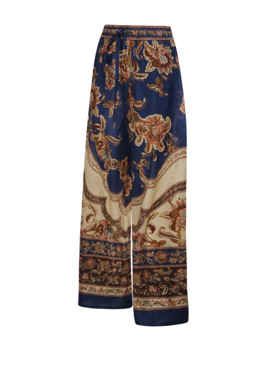 26FW 짐머만 스트레이트 팬츠 8279PSS261 NAVY JACOBEAN - ZIMMERMANN