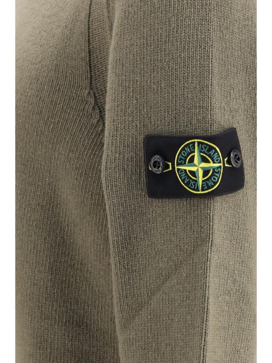 26FW 스톤 아일랜드 램스울 립드 트림 레귤러 핏 크루넥 점퍼 L2S155100072S00A3 V005G GREEN - STONE ISLAND