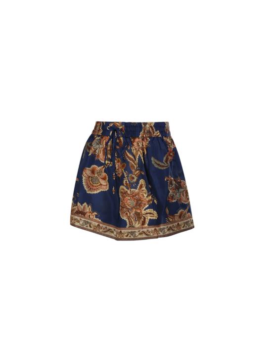 26FW 짐머만 숏팬츠 3497ASS261 NAVY JACOBEAN - ZIMMERMANN