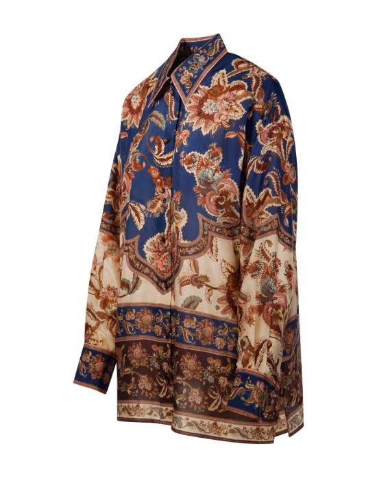 26FW 짐머만 블라우스 8278TSS261 NAVY JACOBEAN - ZIMMERMANN
