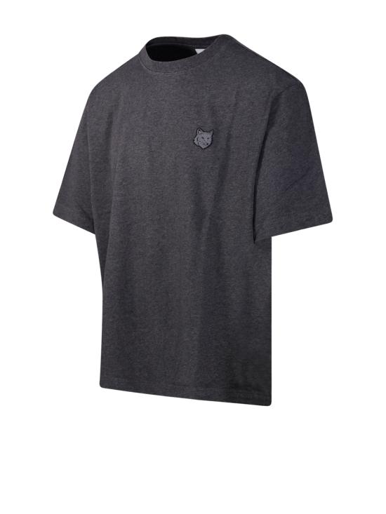 26FW 메종키츠네 폭스 헤드 오버사이즈 티셔츠 PM00109KJ0119 H170 DARK GREY MELANGE - MAISON KITSUNE