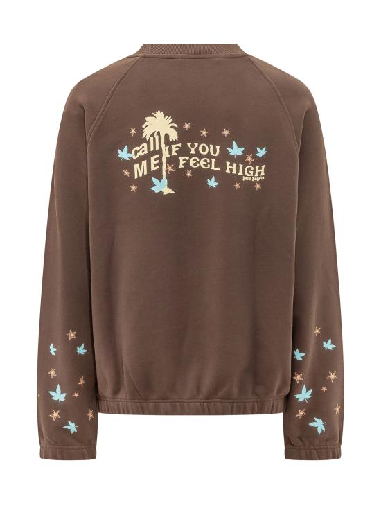 26FW 팜앤젤스 긴팔 티셔츠 PAMBA07F26FL01 6084 BROWN MULTICOLOR - PALM ANGELS