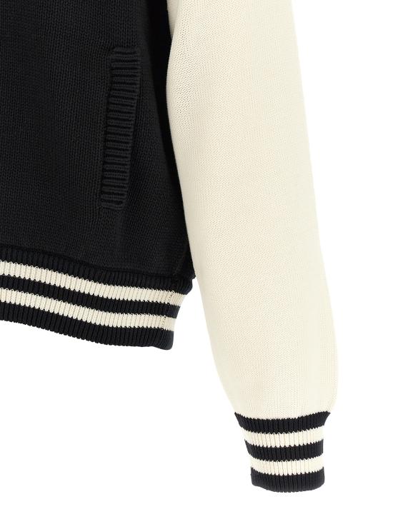 26FW 겐조 봄버 자켓 FG65CA8053EC99J White Black - KENZO