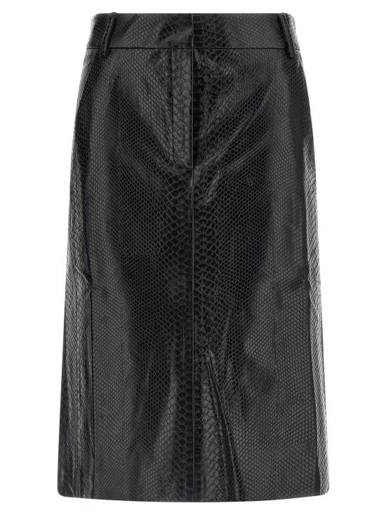 26FW 안다마네 미디 스커트 T200374ATNP272BLACK