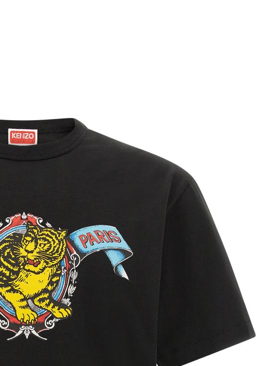 26FW 겐조 반팔 티셔츠 FG65TS2984SG99J Black - KENZO