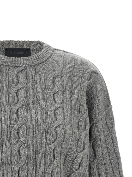 26FW 하이쿠레 스웨터 HEW07111MD001L0943 Gray - HAIKURE