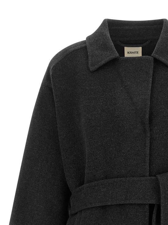 26FW 케이트 엘더 더블 울 벨티드 코트 6239547205 Gray - KHAITE