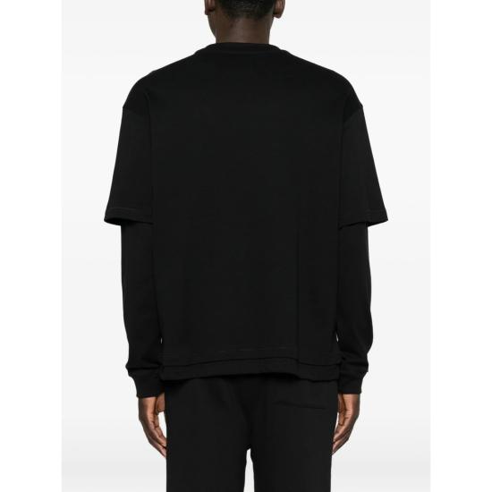 26FW 더블유오씨 긴팔 티셔츠 126TS212IN ORANGE NERO BLACK - WOC