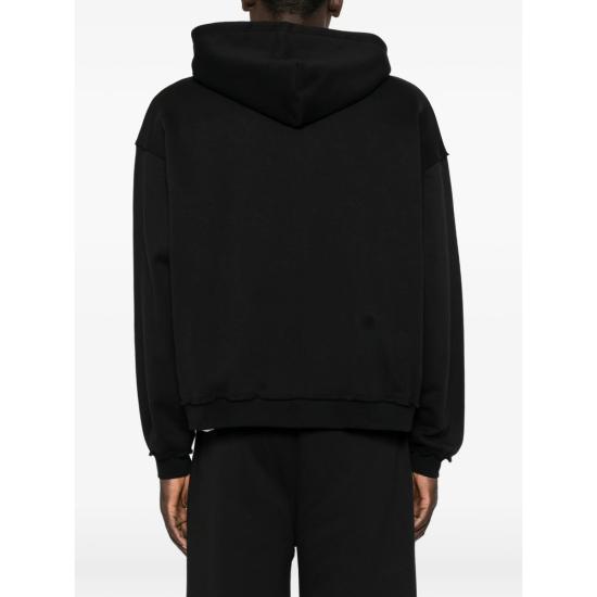 26FW 더블유오씨 후드 티셔츠 126SW190FL NEW HEAVEN NERO BLACK - WOC