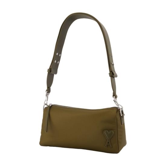 26FW 아미 톤온톤 하트 로고 나일론 캔버스 마르셀 백 ULL707 AW0001 A236 khaki - AMI