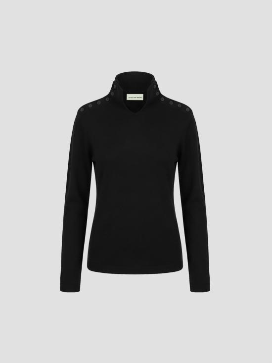 26FW 드리스 반 노튼 터틀넥 0211324607 900 BLACK