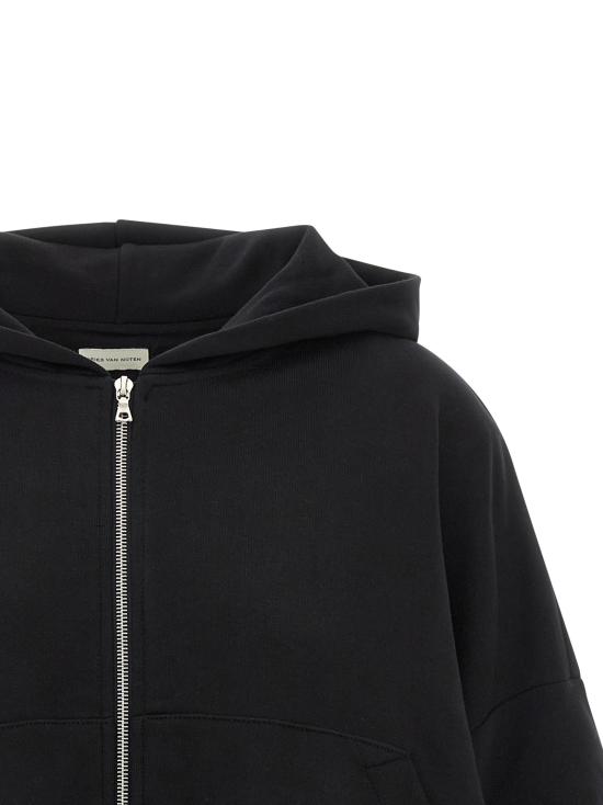 26FW 드리스 반 노튼 후드 티셔츠 2621311074610900 Black - DRIES VAN NOTEN