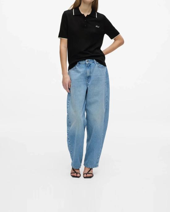 26FW 칼라거펠트 폴로 티셔츠 B3W18044 999 NERO - KARL LAGERFELD