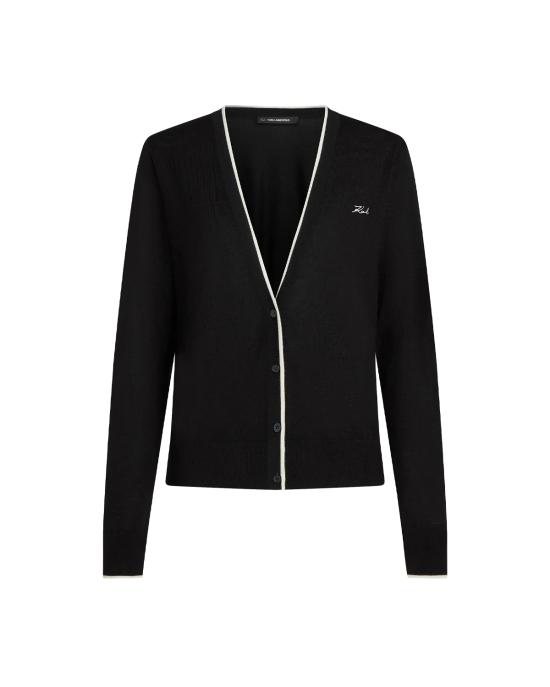 26FW 칼라거펠트 가디건 B3W18038 999 NERO