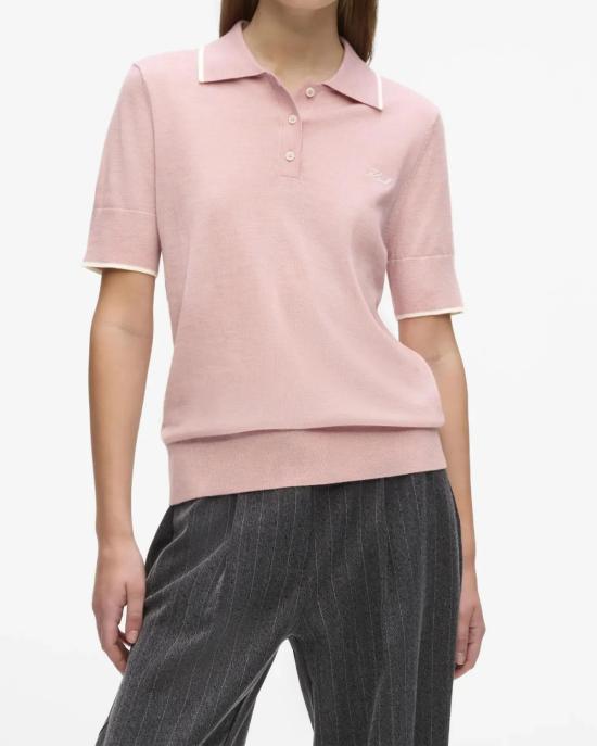 26FW 칼라거펠트 폴로 티셔츠 B3W18044 b86 ROSA - KARL LAGERFELD