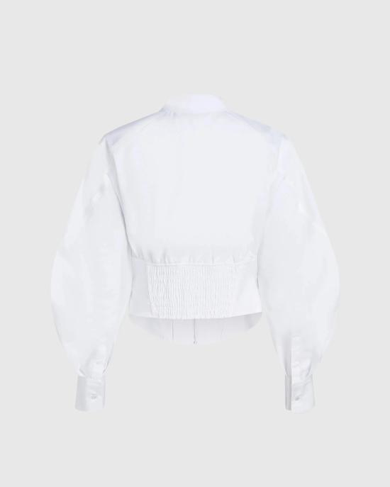 26FW 칼라거펠트 블라우스 B3W11020 100 BIANCO - KARL LAGERFELD