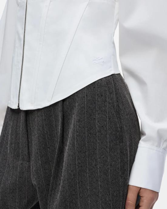 26FW 칼라거펠트 블라우스 B3W11020 100 BIANCO - KARL LAGERFELD