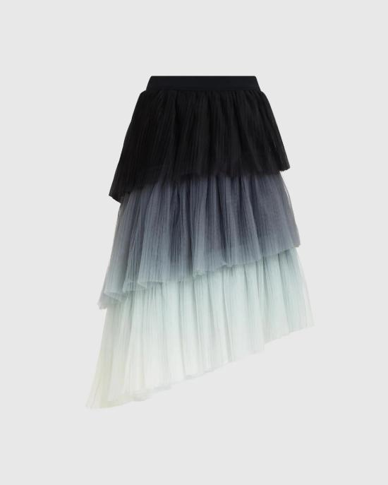 26FW 칼라거펠트 롱 스커트 B3W12011 998 NERO BIANCO - KARL LAGERFELD