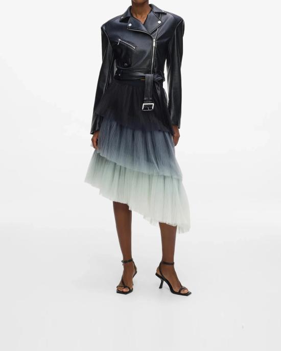 26FW 칼라거펠트 롱 스커트 B3W12011 998 NERO BIANCO - KARL LAGERFELD