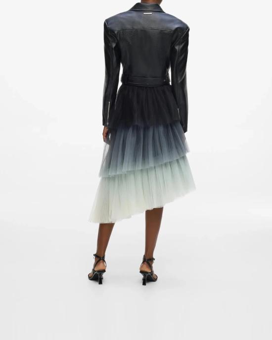 26FW 칼라거펠트 롱 스커트 B3W12011 998 NERO BIANCO - KARL LAGERFELD