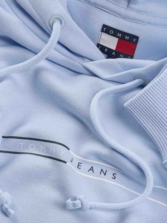 25FW 타미힐피거 후드 티셔츠 DM0DM20847C3Q Blue - TOMMY HILFIGER
