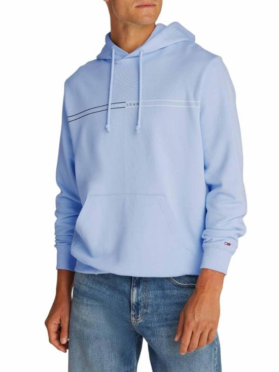 25FW 타미힐피거 후드 티셔츠 DM0DM20847C3Q Blue - TOMMY HILFIGER