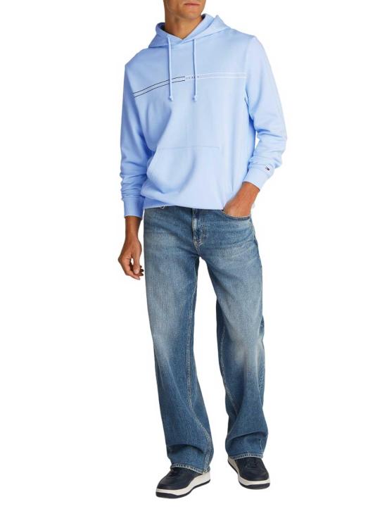 25FW 타미힐피거 후드 티셔츠 DM0DM20847C3Q Blue - TOMMY HILFIGER