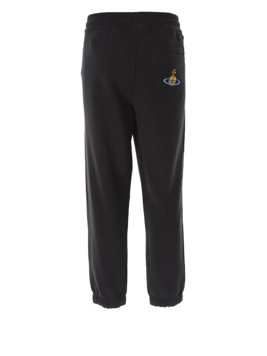  비비안웨스트우드 인터록 코튼 트레이닝 조거 팬츠 3J010008J0006PON401PO Black - VIVIENNE WESTWOOD