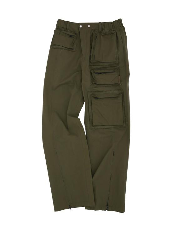  앤더슨벨 스트레이트 팬츠 APA681MKAKHI Dark Green - ANDERSSON BELL