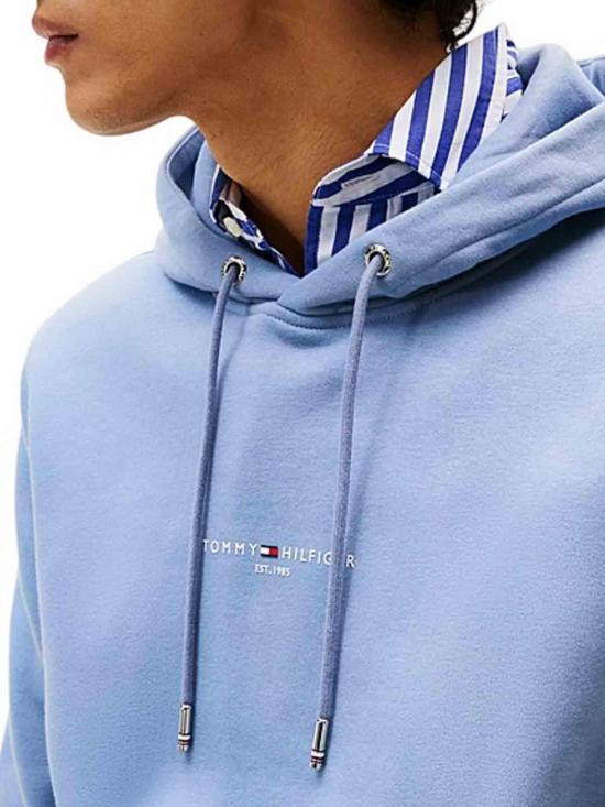 25FW 타미힐피거 후드 티셔츠 MW0MW32673C2B Blue - TOMMY HILFIGER