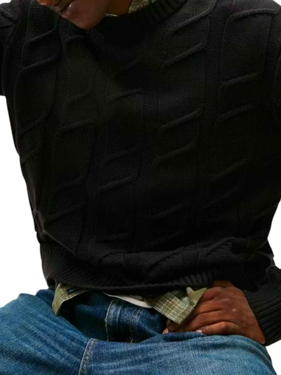 26SS 타미힐피거 스웨터 DM0DM22355BDS BLACK - TOMMY HILFIGER