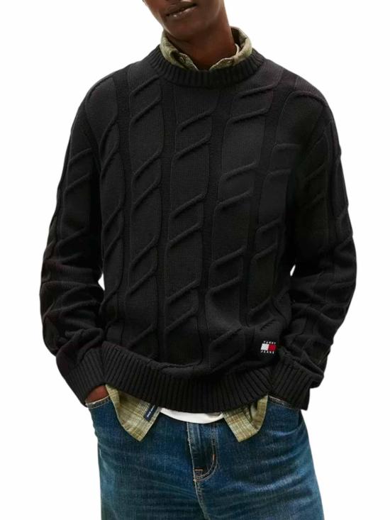 26SS 타미힐피거 스웨터 DM0DM22355BDS BLACK - TOMMY HILFIGER