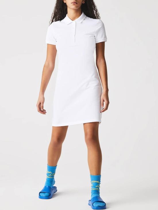  라코스테 미디 스커트 EF5473001 White - LACOSTE