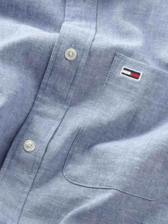  타미힐피거 긴팔 셔츠 DM0DM18962C6C Blue - TOMMY HILFIGER
