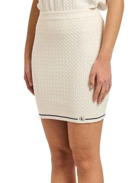 26SS 캘빈클라인 미디 스커트 LV047F364GYAS Cream - CALVIN KLEIN
