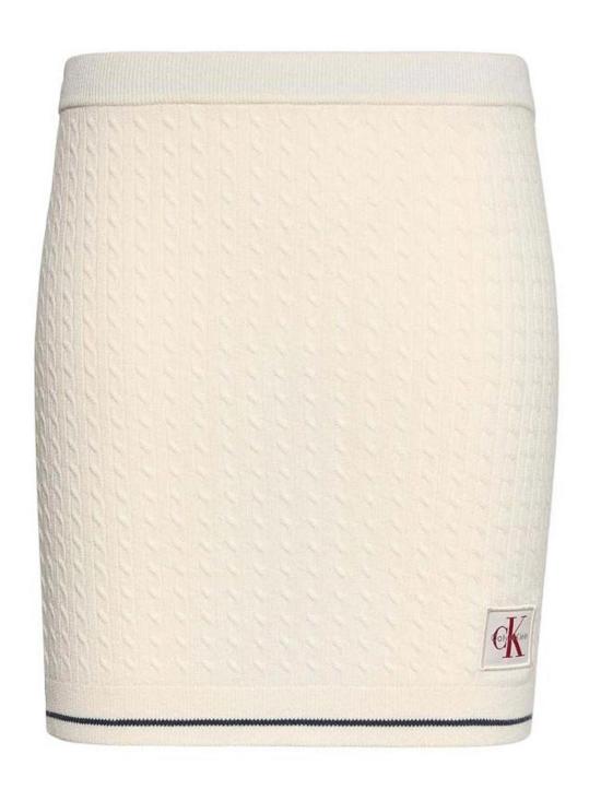 26SS 캘빈클라인 미디 스커트 LV047F364GYAS Cream