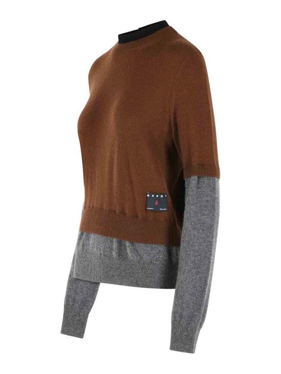 26FW 마르니 긴팔 티셔츠 GCMD0678Q0UFX331MXM53 Brown - MARNI
