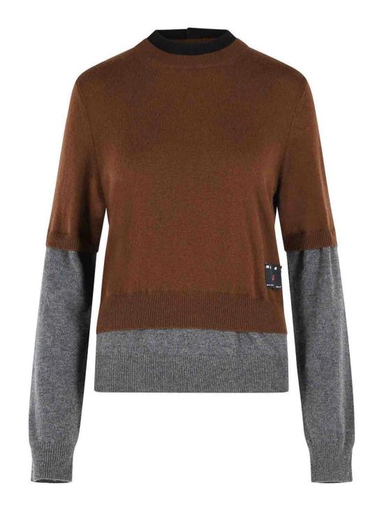 26FW 마르니 긴팔 티셔츠 GCMD0678Q0UFX331MXM53 Brown