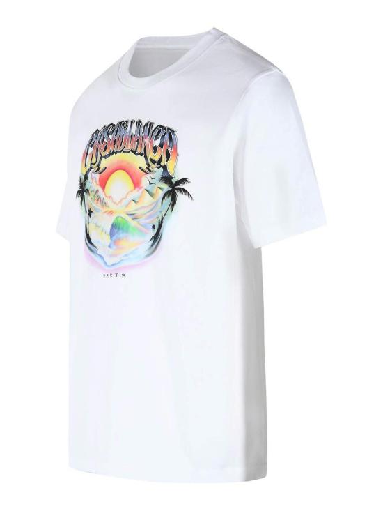 26FW 카사블랑카 반팔 티셔츠 MPF26JTS00107 White - CASABLANCA