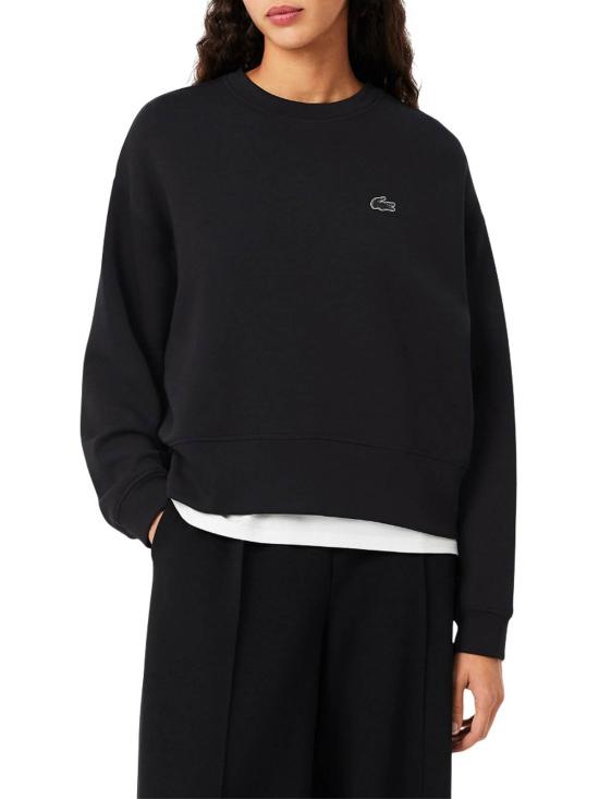 25FW 라코스테 라코스테 더블 페이스드 스웨트셔츠 SF5614031 Black - LACOSTE